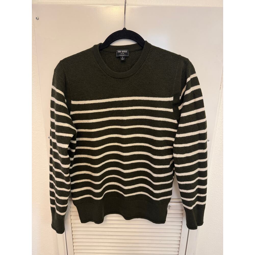 Todd Snyder Wool Striped Crewneck Sweater Large